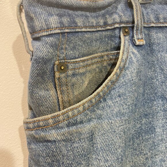 Vtg Levis 540 Denim Jeans Men Size 40x32 Made in USA Blue Distressed Brown Tag - Picture 4 of 15